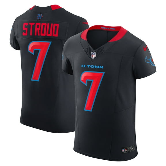 Men's Nike C.J. Stroud Navy Houston Texans Alternate 2  Vapor F.U.S.E. Elite Jersey