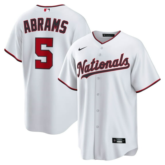 Men's Nike CJ Abrams White Washington Nationals Home Replica Jersey