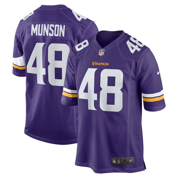 Men's Nike Calvin Munson Purple Minnesota Vikings Game Jersey