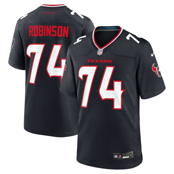 Men's Nike Cam Robinson  Navy Houston Texans Team Game Jersey