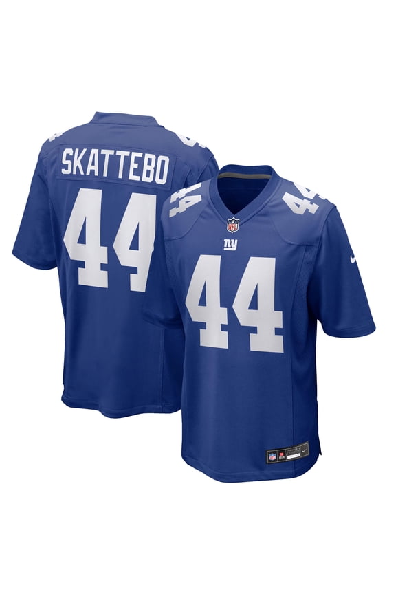 Men's Nike Cam Skattebo Royal New York Giants Team Game Player Jersey