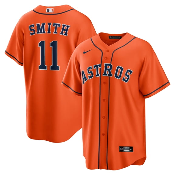 Men's Nike Cam Smith Orange Houston Astros Alternate Replica Jersey