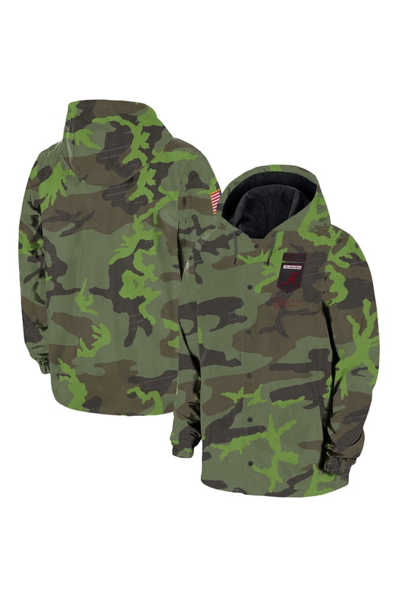Men's Nike Camo Alabama Crimson Tide Hoodie Full-Snap Jacket