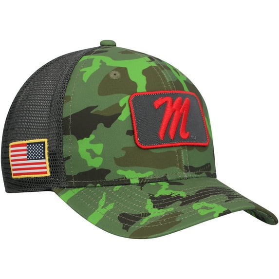 Men's Nike Camo/Black Ole Miss Rebels Classic99 Veterans Day Trucker Snapback Hat