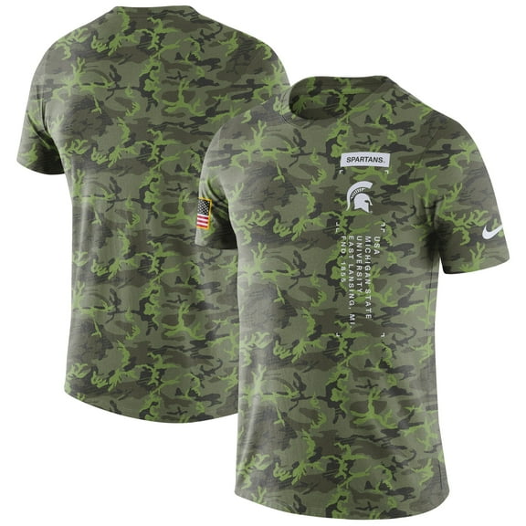 Men's Nike Camo Michigan State Spartans Military Dri-FIT T-Shirt