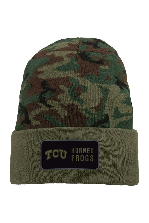 Men's Nike Camo TCU Horned Frogs Military Pack Cuffed Knit Hat