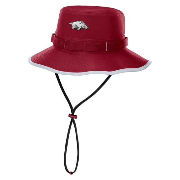 Men's Nike Cardinal Arkansas Razorbacks 2024 Sideline Apex Performance Boonie Bucket Hat