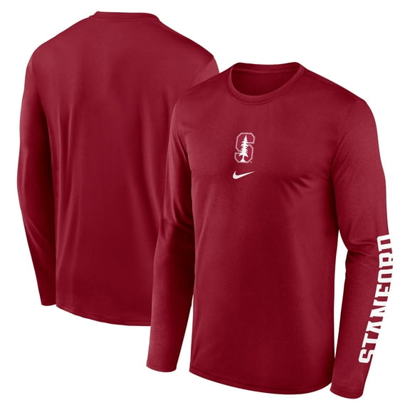 Men's Nike  Cardinal Stanford Cardinal Primetime Two-Hit Legend Dri-FIT Long Sleeve T-Shirt