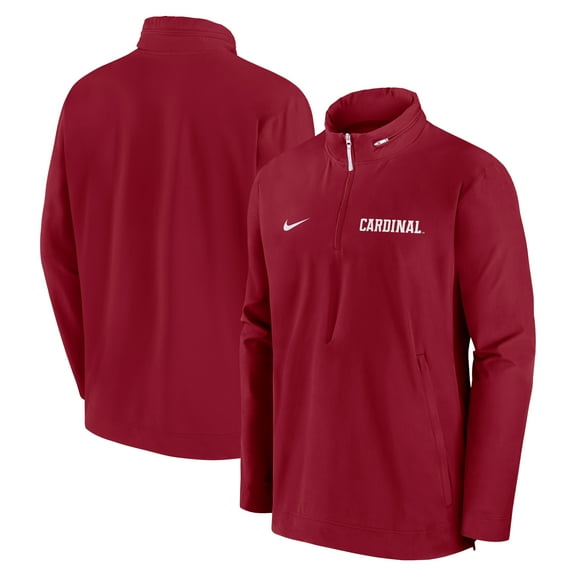 Men's Nike Cardinal Stanford Cardinal Sideline Coaches Lightweight Quarter-Zip Jacket