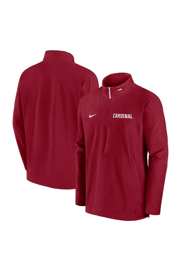 Men's Nike Cardinal Stanford Cardinal Sideline Coaches Lightweight Quarter-Zip Jacket