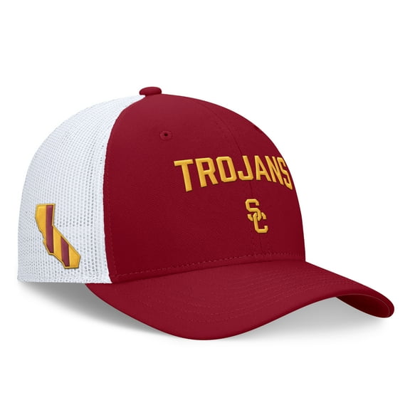 Men's Nike Cardinal/White USC Trojans Primetime Rise City Trucker Performance Adjustable Hat