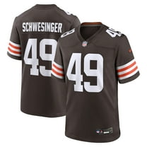 Men's Nike Carson Schwesinger Brown Cleveland Browns 2025 NFL Draft Game Jersey