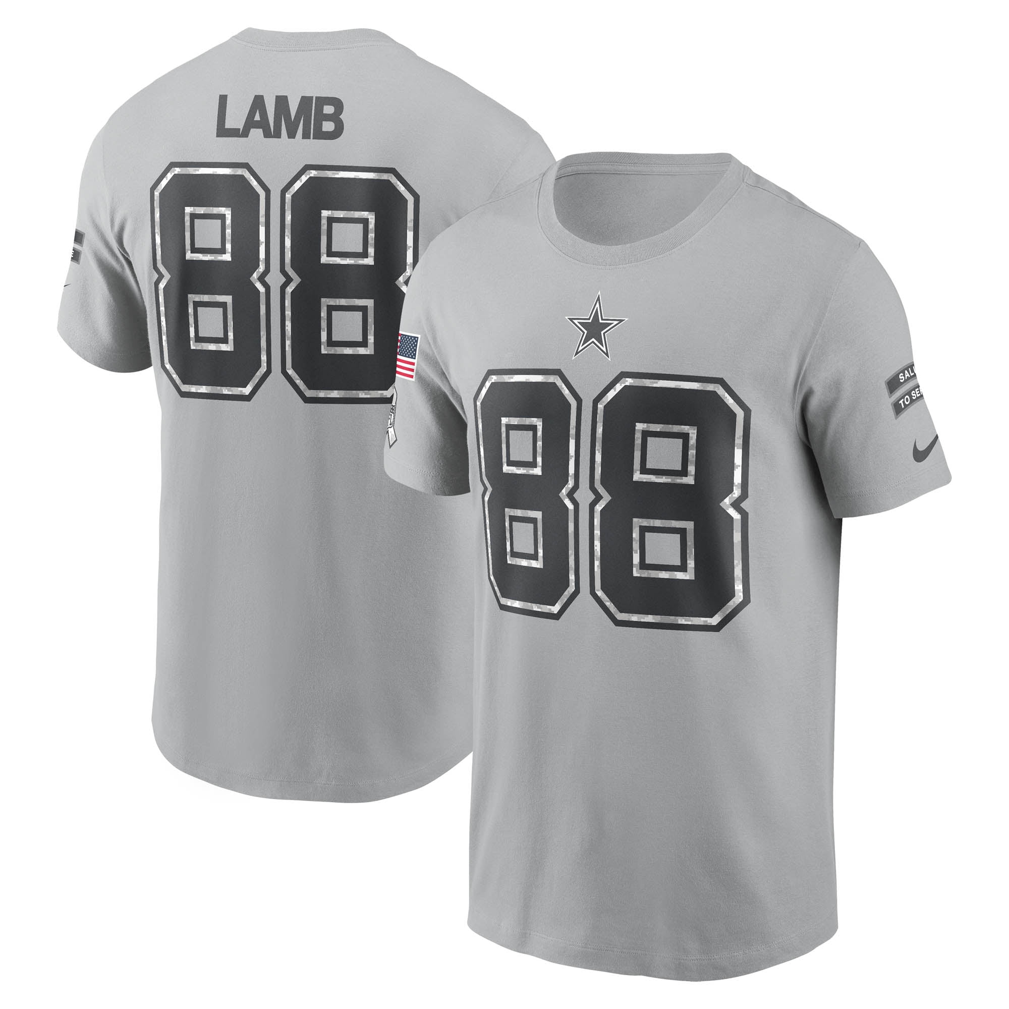 Men's Nike CeeDee Lamb Gray Dallas Cowboys 2024 Salute To Service