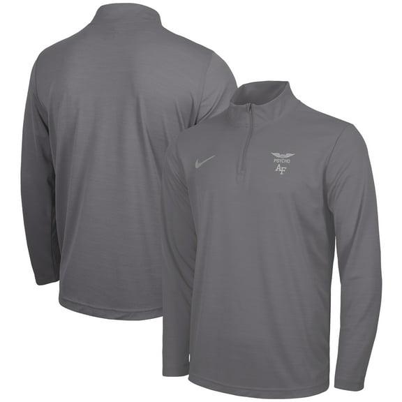 Men's Nike Charcoal Air Force Falcons APLS Fighting Falcon Collection Dri-FIT Intensity Quarter-Zip Pullover