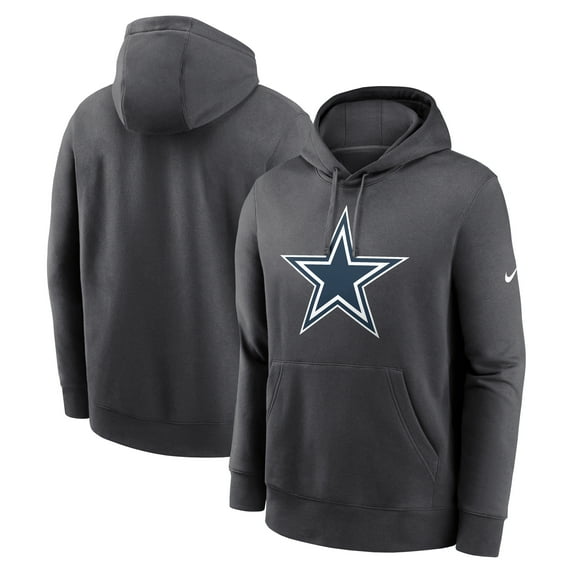 Men's Nike Anthracite Dallas Cowboys Club Fleece Pullover Hoodie