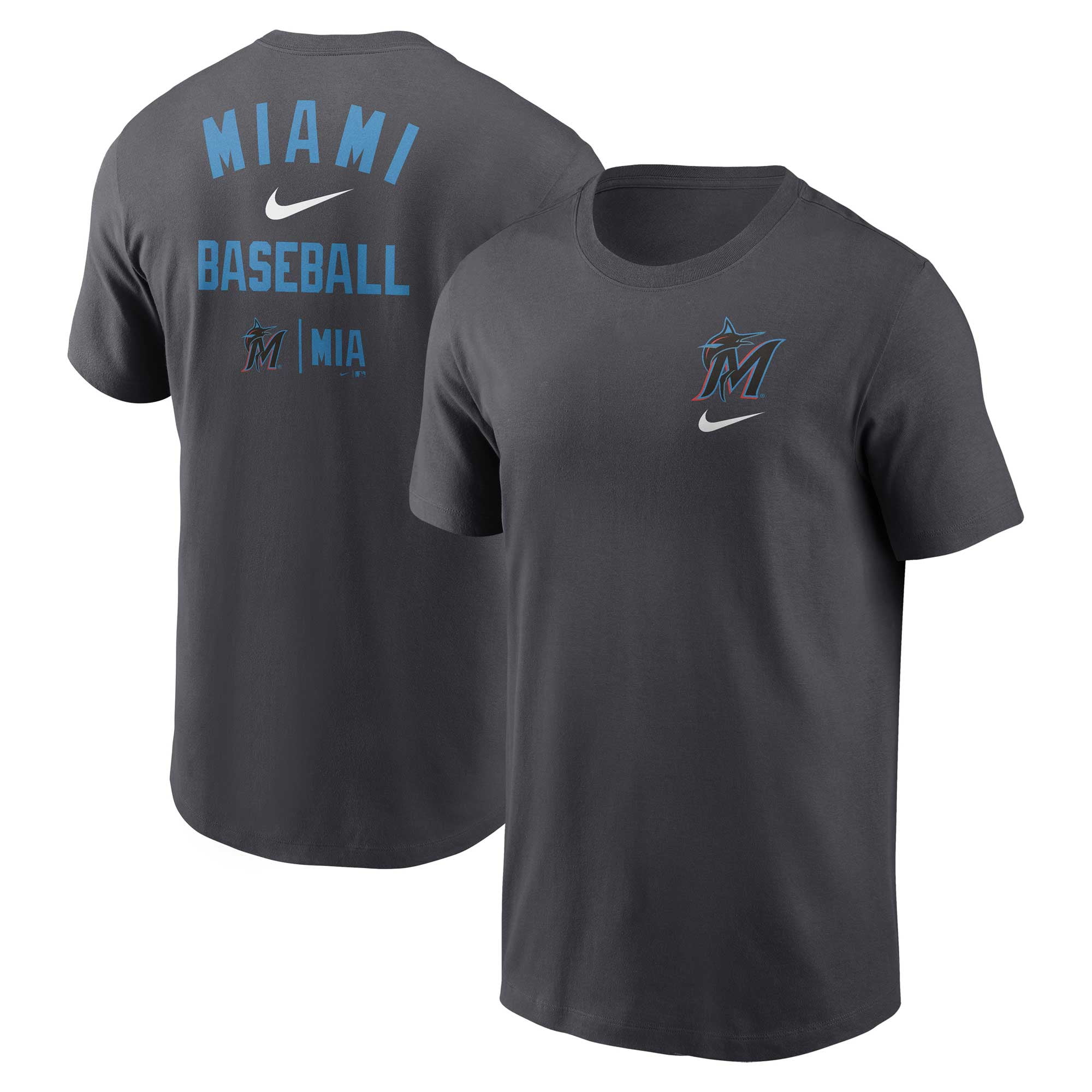 Men s Nike Jazz Chisholm Jr. Black Miami Marlins Name Number T Shirt Walmart