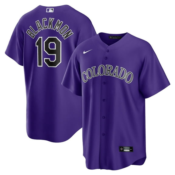 Men's Nike Charlie Blackmon Purple Colorado Rockies Alternate Replica Player Name Jersey