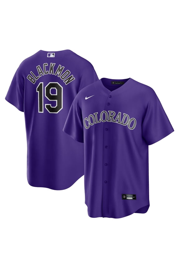 Men's Nike Charlie Blackmon Purple Colorado Rockies Alternate Replica Player Name Jersey