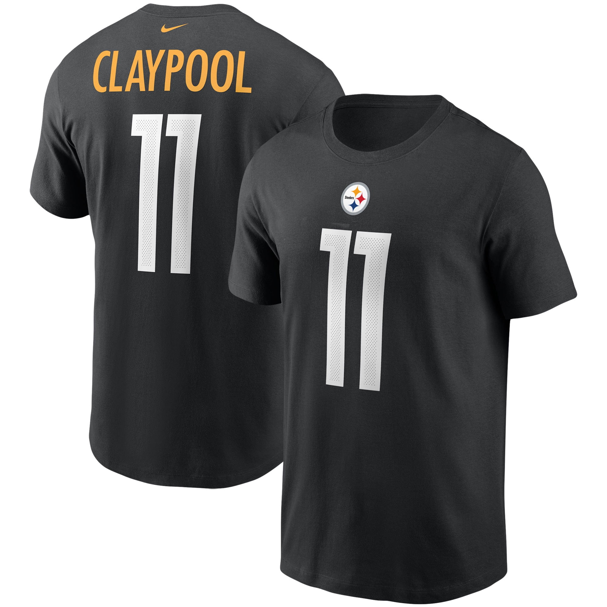 Men's Nike Chase Claypool Black Pittsburgh Steelers Name Number