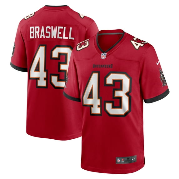 Men's Nike Chris Braswell Red Tampa Bay Buccaneers Game Jersey