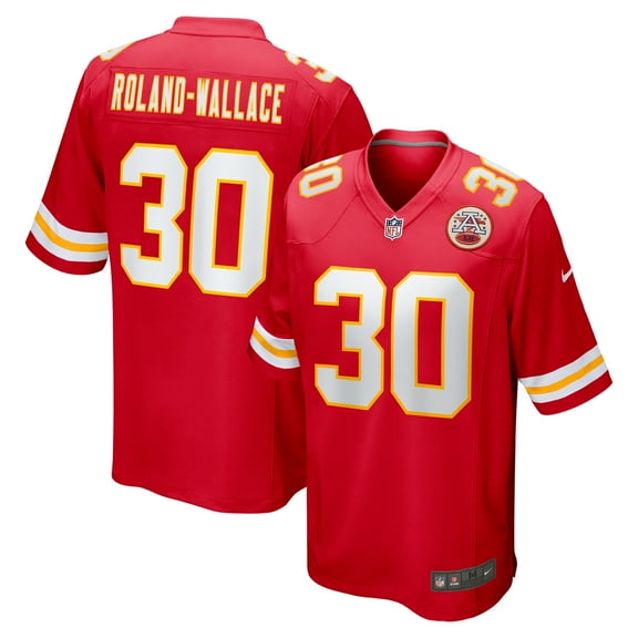 Men's Nike Chris Roland-Wallace  Red Kansas City Chiefs  Game Jersey