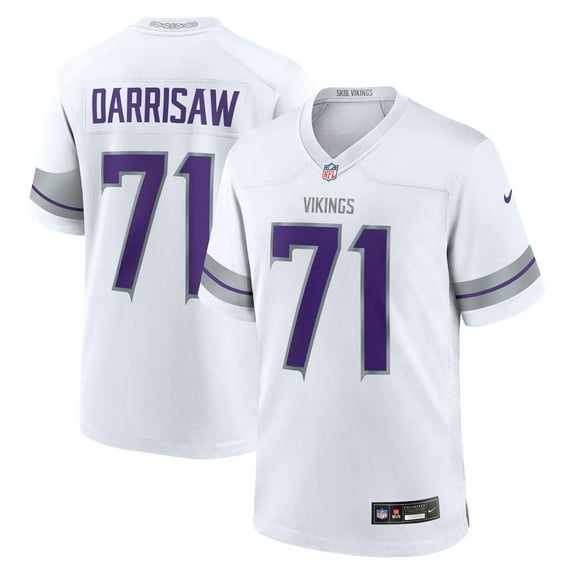 Men's Nike Christian Darrisaw White Minnesota Vikings Alternate Game Jersey