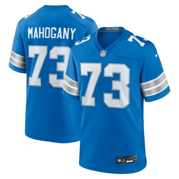 Men's Nike Christian Mahogany Blue Detroit Lions Team Game Jersey