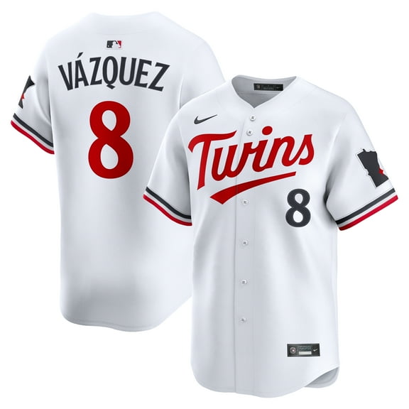 Men's Nike Christian V-zquez White Minnesota Twins Home Limited Jersey