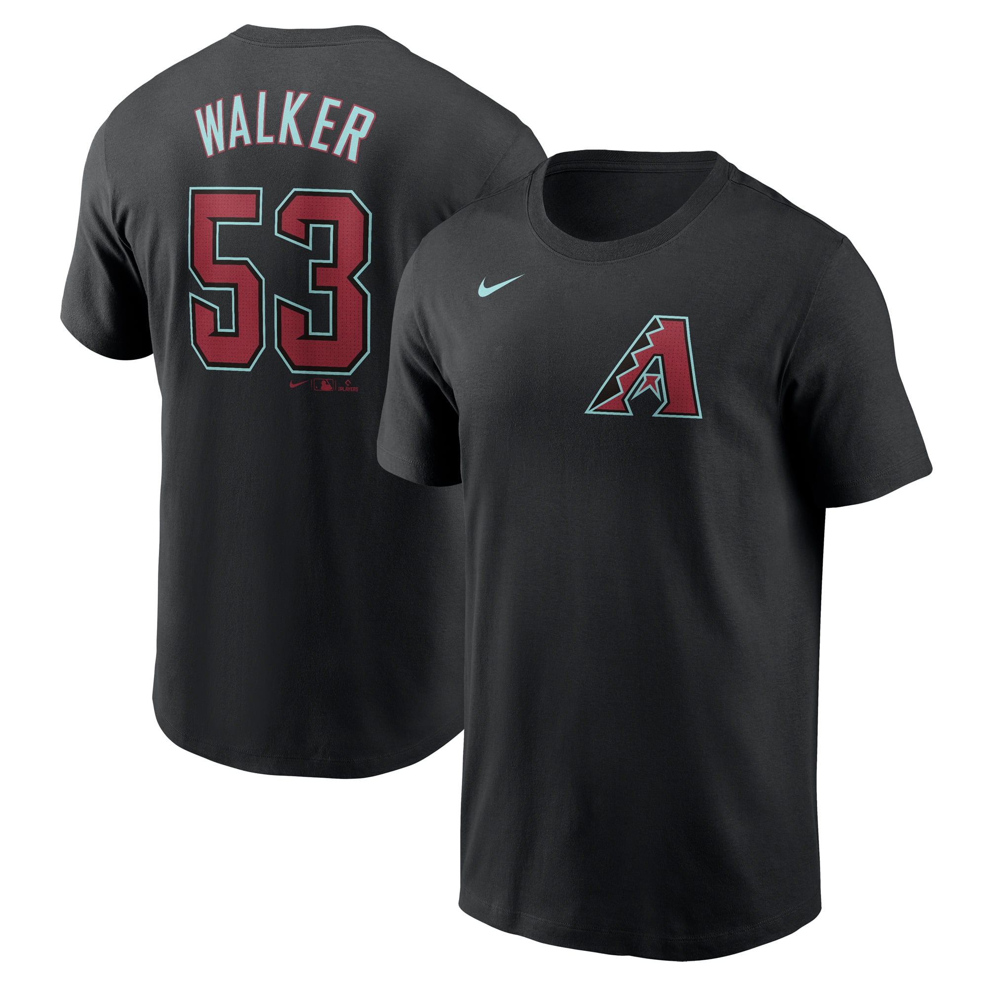 Men s Nike Christian Walker Black Arizona Diamondbacks 2024 Fuse Name Number T Shirt Walmart