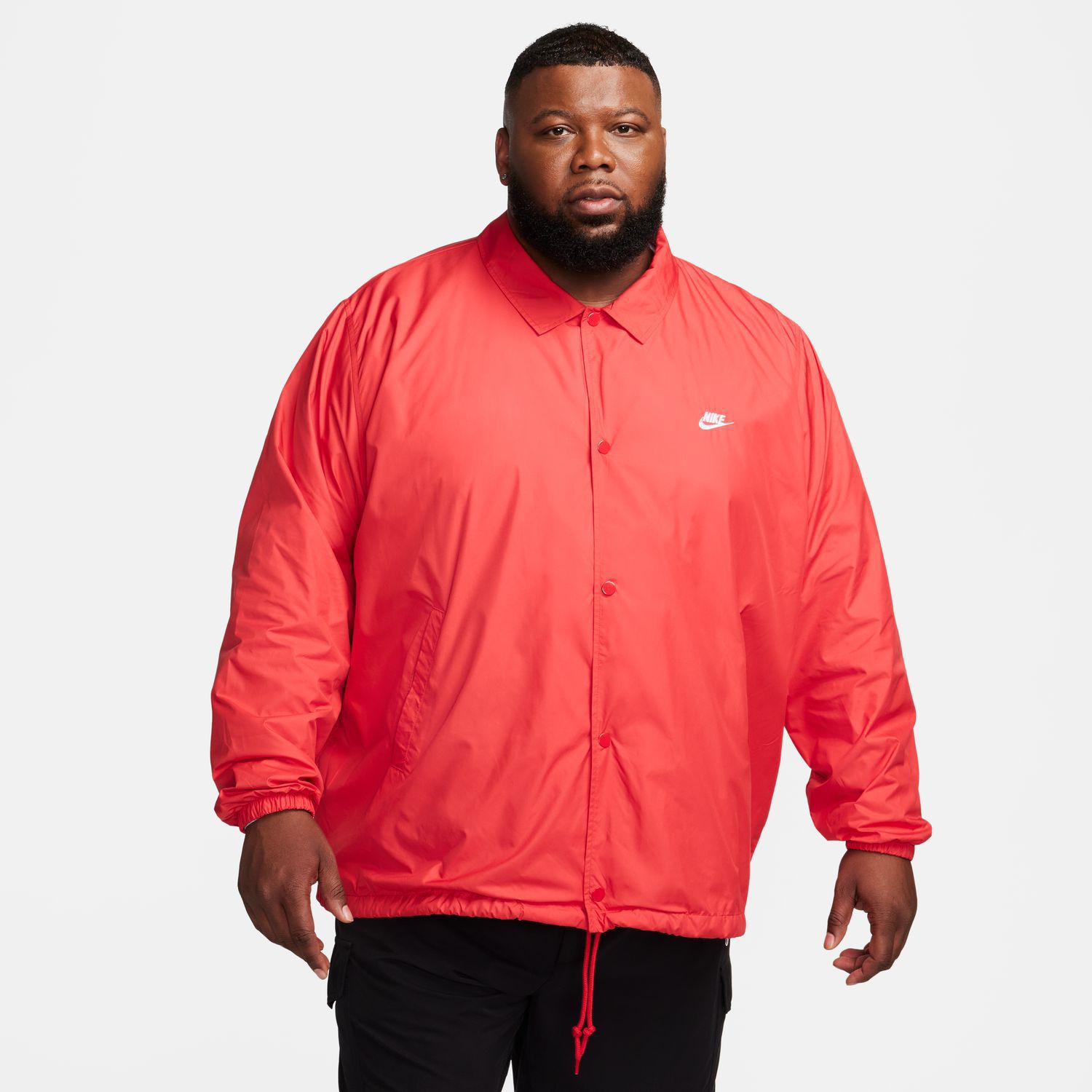 Men's Nike Club Coach's Jacket Color: University Red Size: M