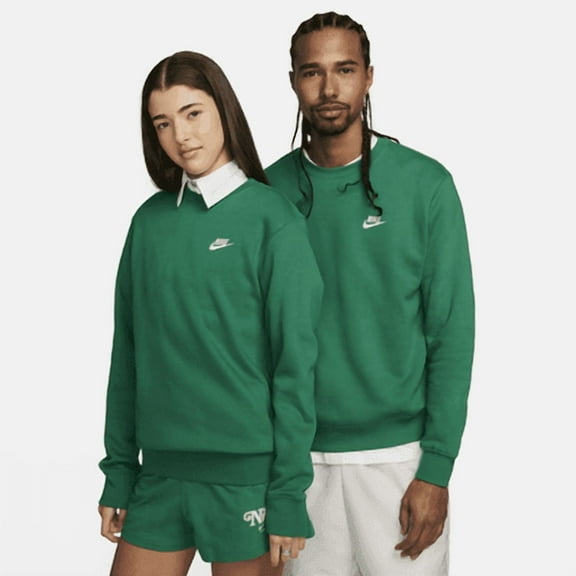 Men's Nike Club Fleece Crew Color: Malachite Green Size: XXL
