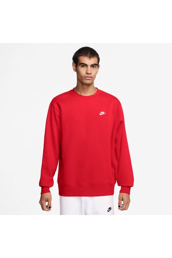 Men's Nike Club Fleece Crew - 'University Red/White' - XS
