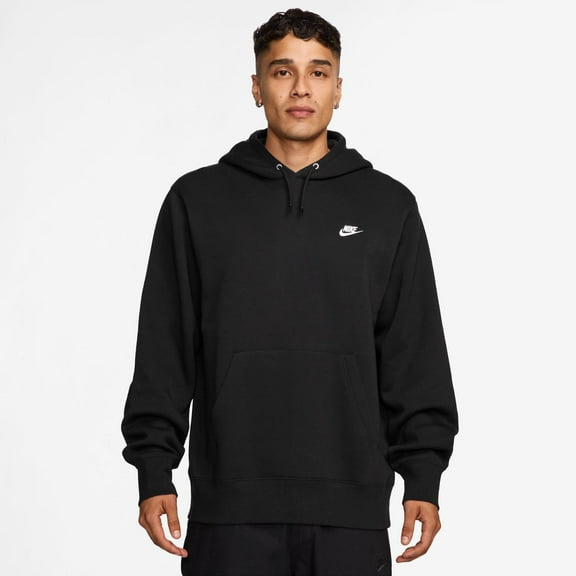 Men's Nike Club Pull-Over Fleece Hoodie Color: Black Size: XL