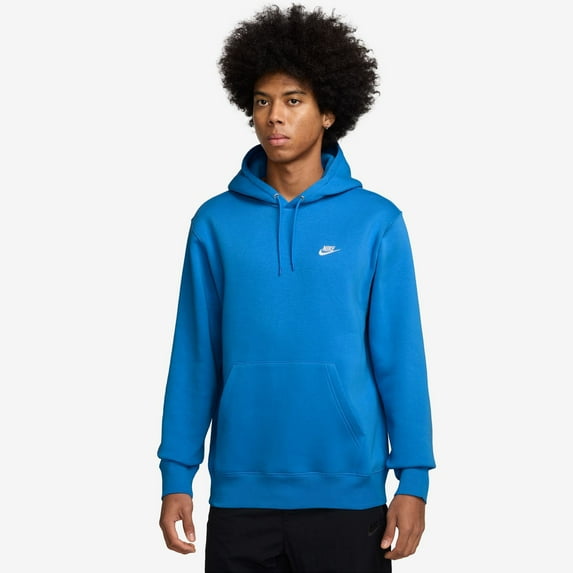 Men's Nike Club Pull-Over Fleece Hoodie Color: Lt Photo Blue Size: XXL