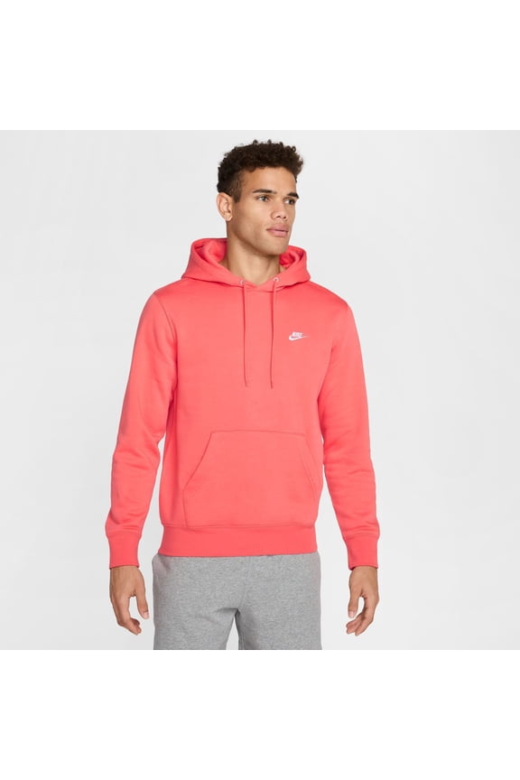Men's Nike Club Pull-Over Fleece Hoodie Color: Magic Ember Size: XL