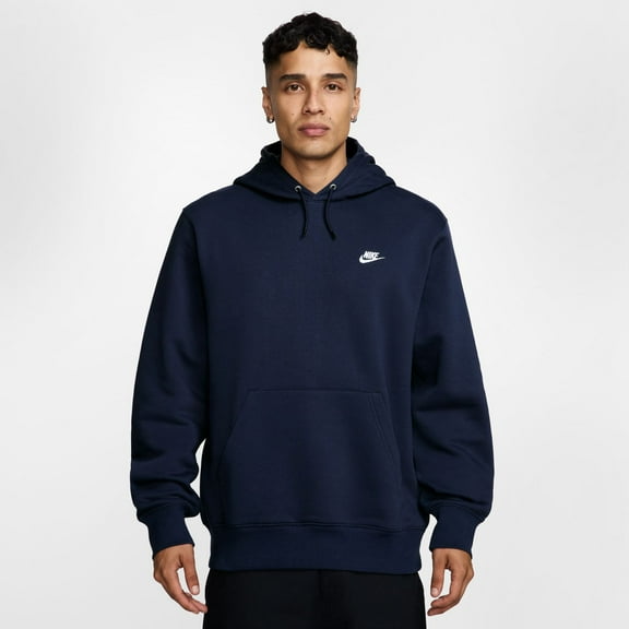 Men's Nike Club Pull-Over Fleece Hoodie Color: Midnight Navy Size: XL