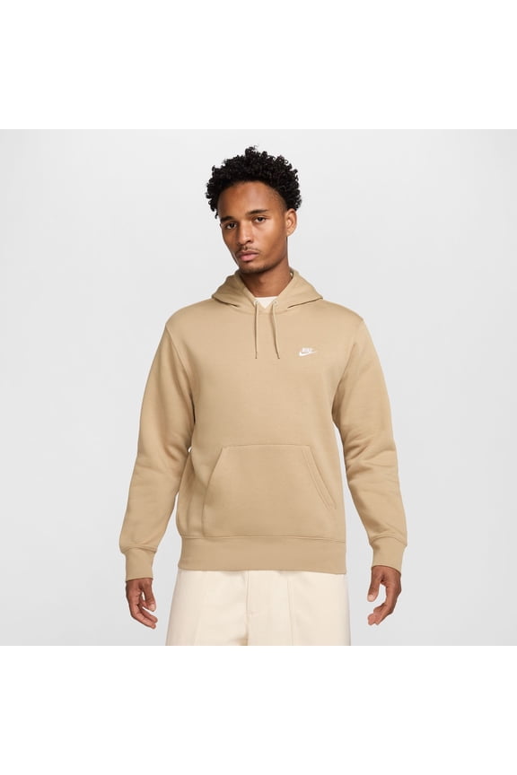 Men's Nike Club Pull-Over Fleece Hoodie Color: Parachute Beige Size: L