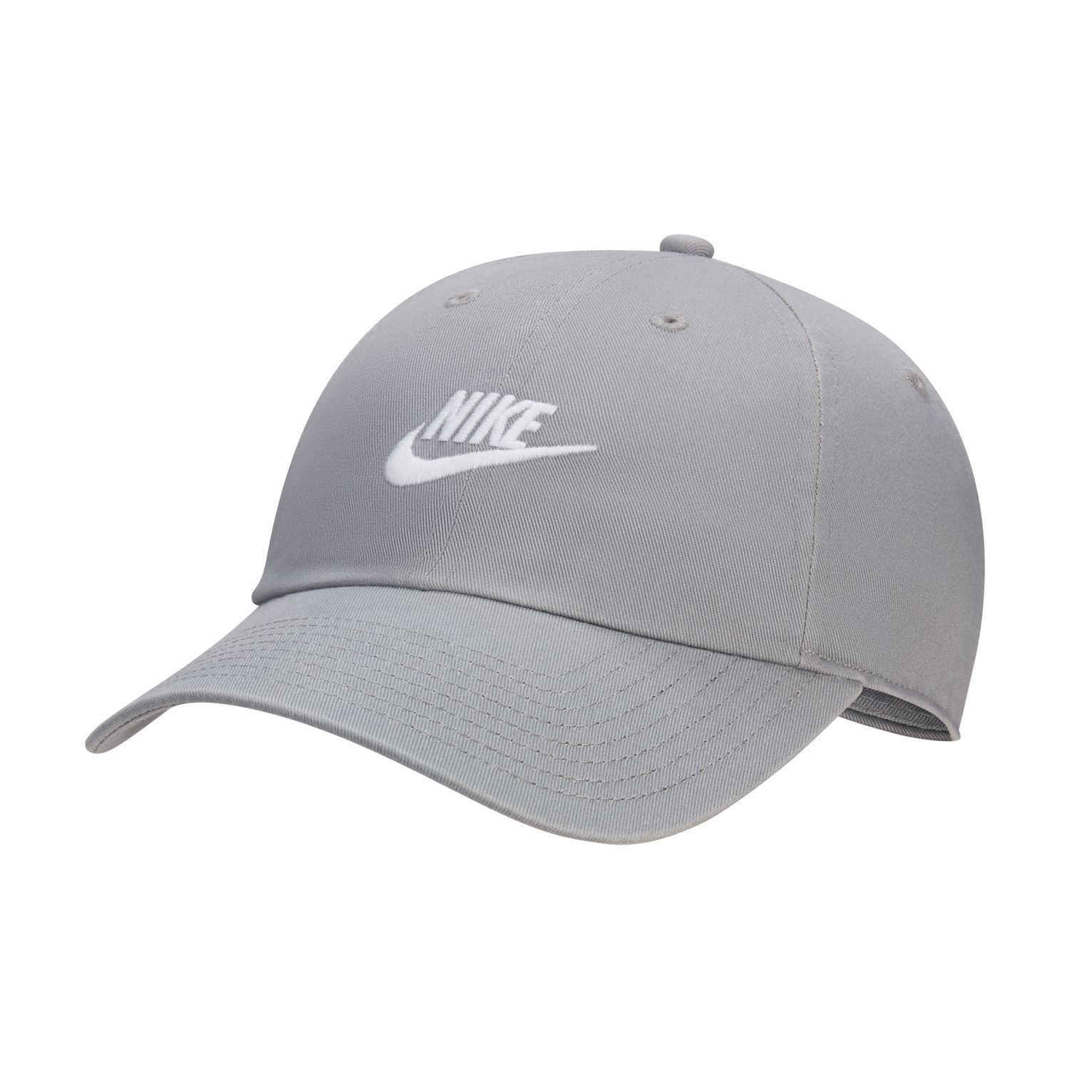 ■Nike■ Club Unstructured Futura Wash Cap Particle Grey Whi Men's Nike Club Unstructured Futura Wash Hat Color: Particle