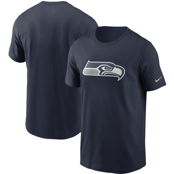 Men's Nike College Navy Seattle Seahawks Primetime Logo Essential T-Shirt