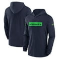 thumbnail image 1 of Men's Nike College Navy Seattle Seahawks 2024/25 Sideline Performance Long Sleeve Hoodie T-Shirt, 1 of 3