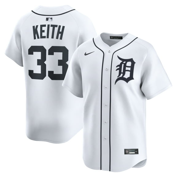 Men's Nike Colt Keith White Detroit Tigers Home Limited Player Jersey