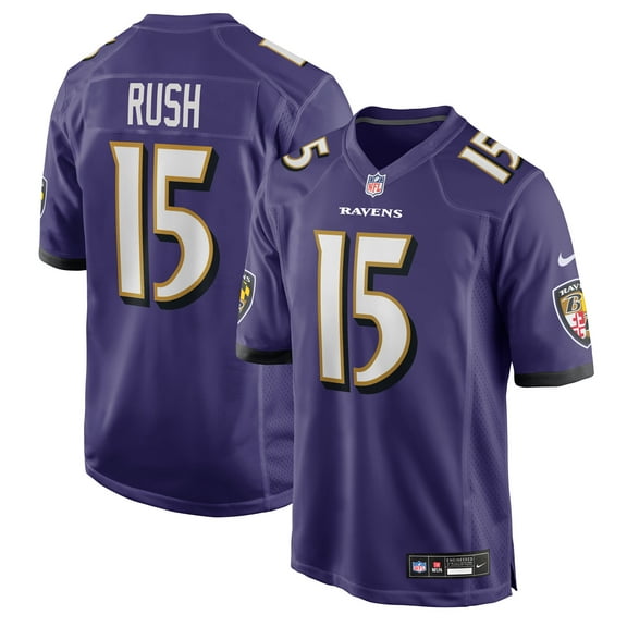 Men's Nike Cooper Rush  Purple Baltimore Ravens Team Game Jersey