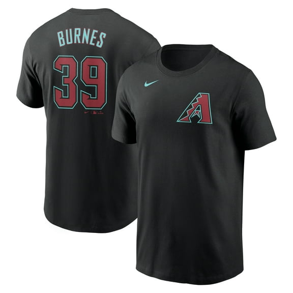Men's Nike Corbin Burnes Black Arizona Diamondbacks Fuse Name & Number T-Shirt