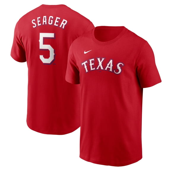 Men's Nike Corey Seager Red Texas Rangers Fuse Name & Number T-Shirt