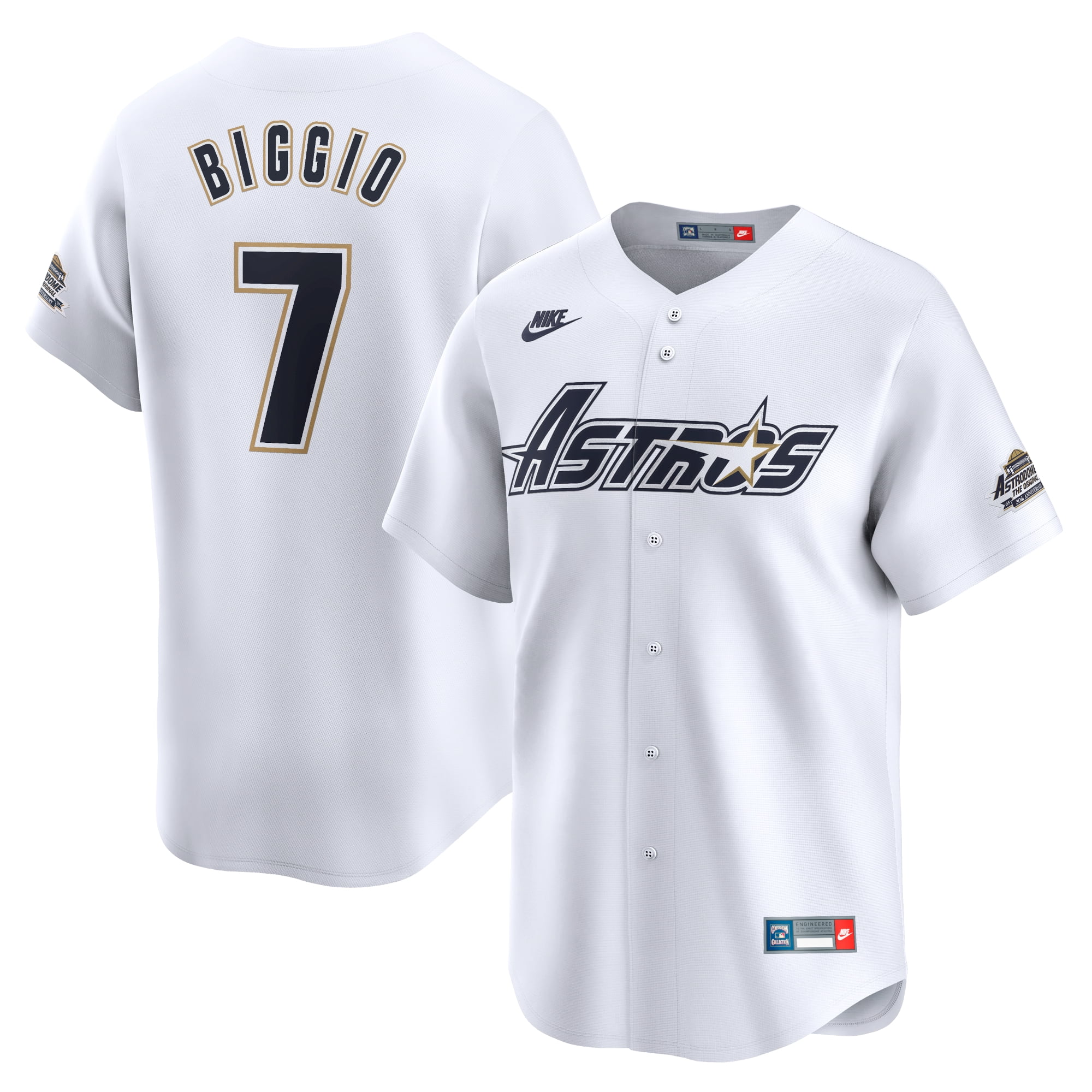 Men s Nike Craig Biggio White Houston Astros Throwback Cooperstown Collection Limited Jersey Walmart