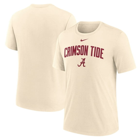 Men's Nike Natural Alabama Crimson Tide Arch Logo Triblend T-Shirt