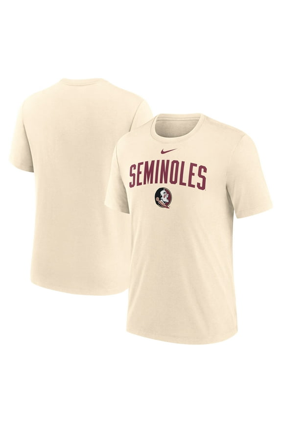 Men's Nike Natural Florida State Seminoles Arch Logo Triblend T-Shirt