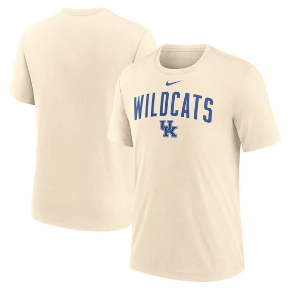 Men's Nike Natural Kentucky Wildcats Arch Logo Triblend T-Shirt