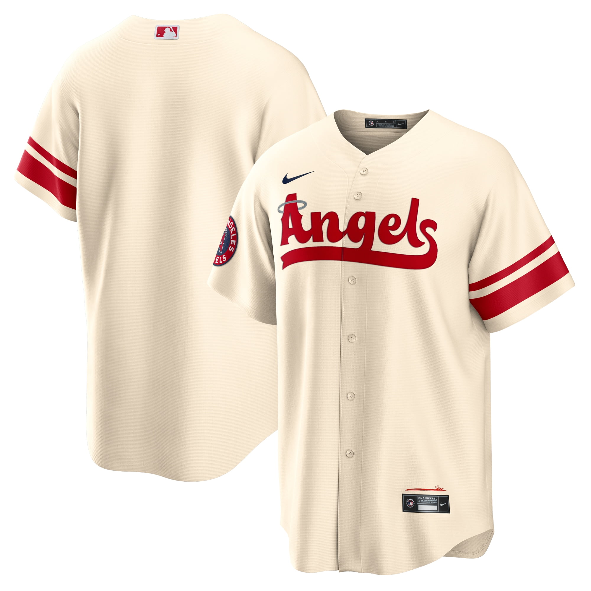 Men's Los Angeles Angels Nike Cream 2022 City Connect Authentic Team Jersey