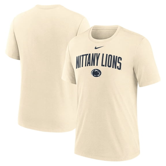 Men's Nike Natural Penn State Nittany Lions Arch Logo Triblend T-Shirt